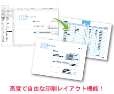 高度で自由な印刷レイアウト機能