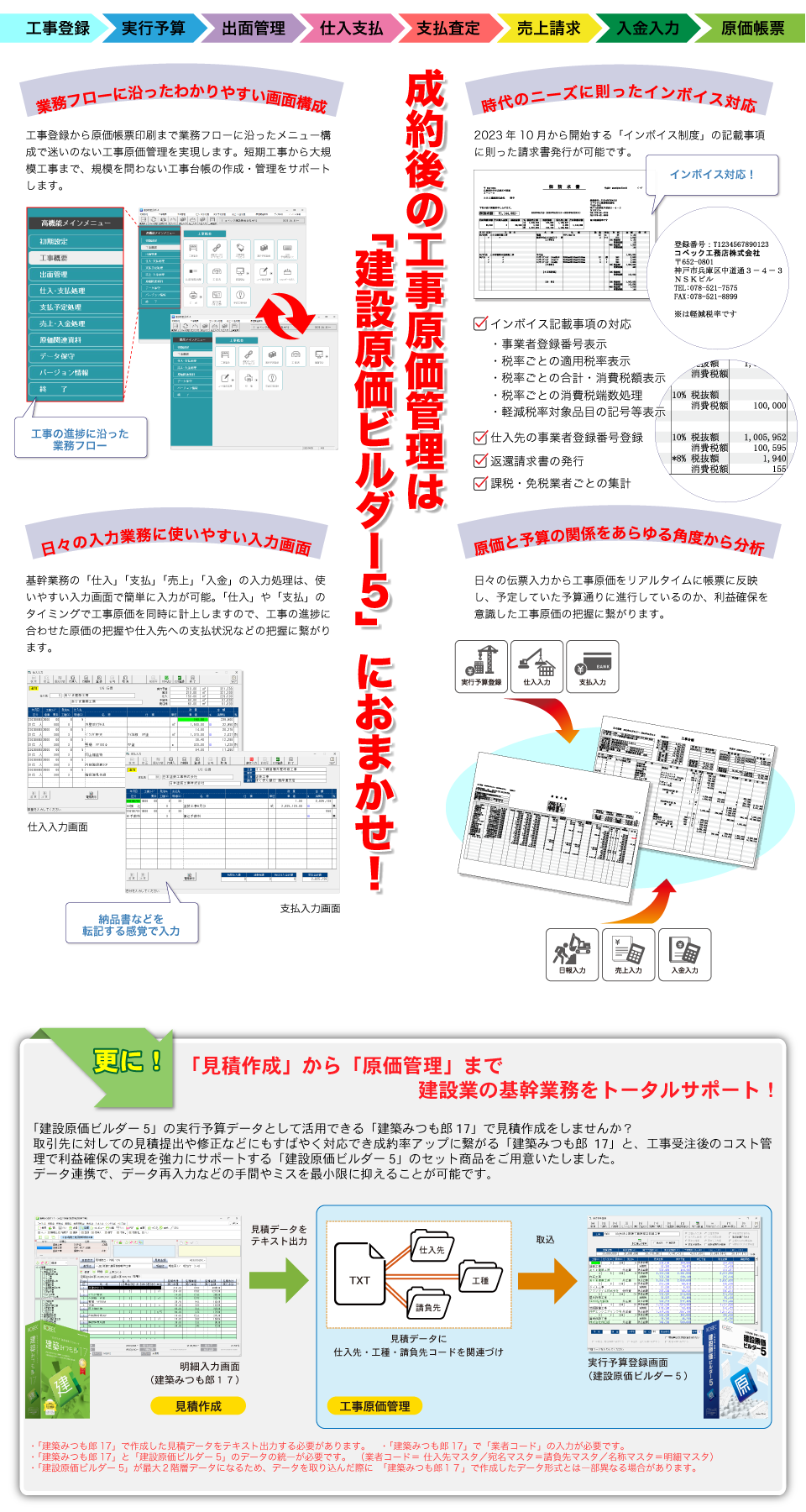 建設原価ビルダー5製品詳細