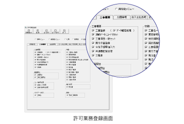 パスワード管理で利用者別に許可業務を設定