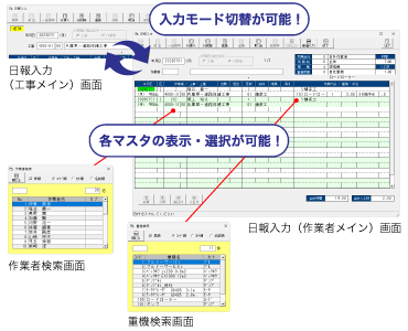 登録作業をより軽減する２つの入力モード!