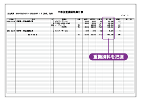 工事別重機稼動表