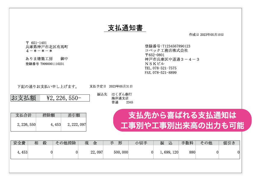 支払通知書