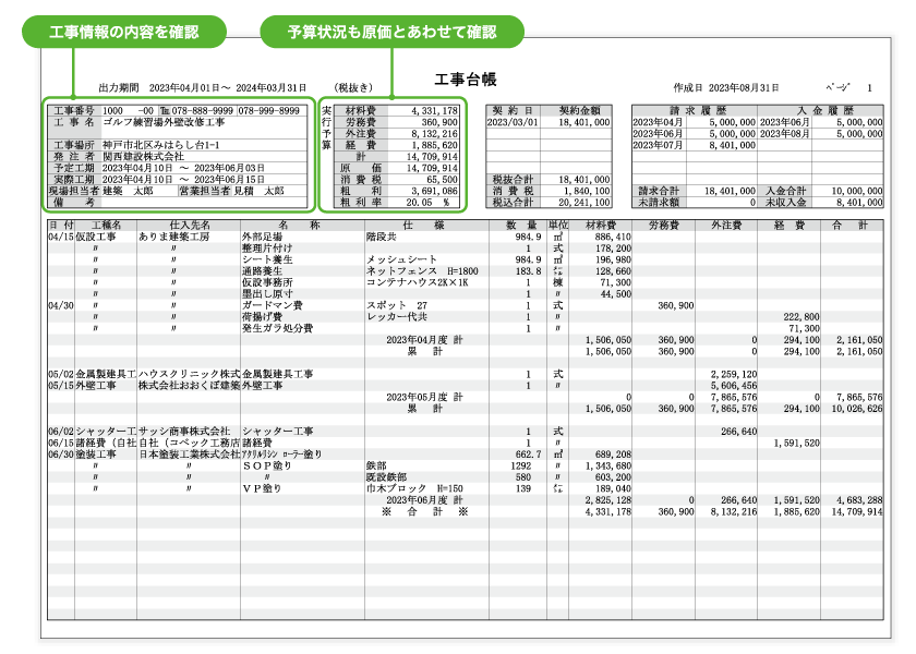 工事台帳