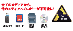 全てのメディアから、他のメディアへのコピーが不可能に！